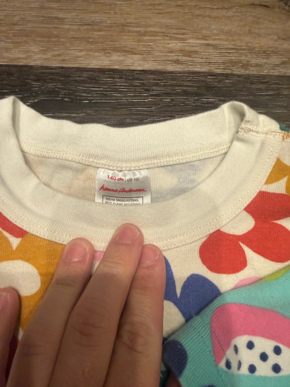 Hanna Andersson Kids Short Pajama Set - Rainbow, Floral, Fruit Prints - Picture 5 of 7